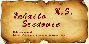 Mahailo Sredović vizit kartica